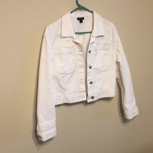 A.n.a white wash jean jacket NWOT